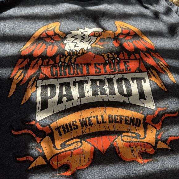 Grunt Style patriot eagle Men's Short Sleeve TShirt Gray 2xl Freedom 2xl defend - Picture 4 of 11